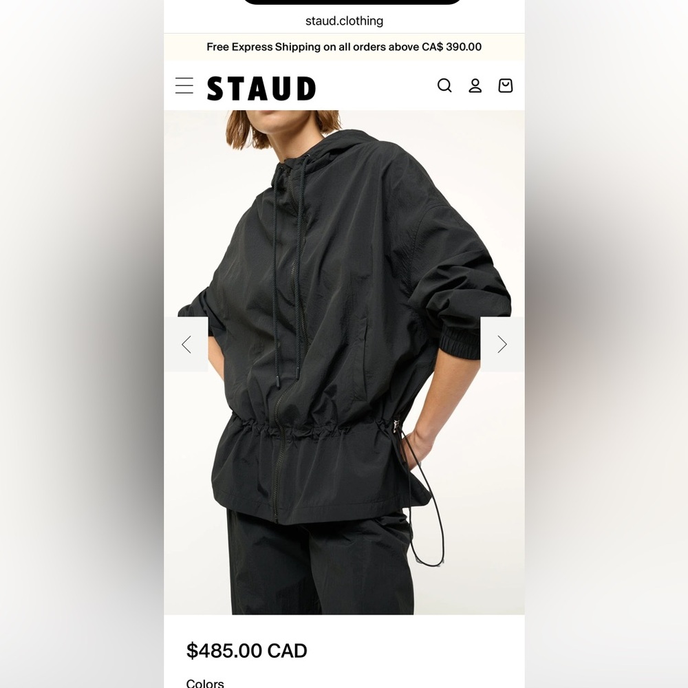 STAUD GONDOLA JACKET | BLACK